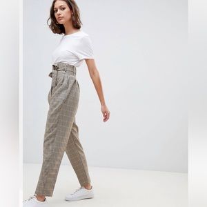 ASOS DESIGN tapered checkered balloon pants